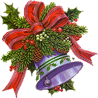 Christmas bell with bow