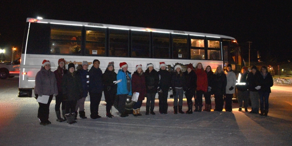 School Staff Stuff the Bus for the Swan Hills Food Bank